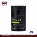 Sports Research® Vitamin D3 + K2 with Coconut MCT Oil Vegan D3 2500iu (62.5mcg - 2500iu) & Plant Based Vitamin K2 Supplement - 60 Softgels. 