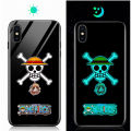 TA for OPPO A83 Back Cover Cartoon One Piece Ultra Thin Luminous Glass Phone Case for Boys for Man. 