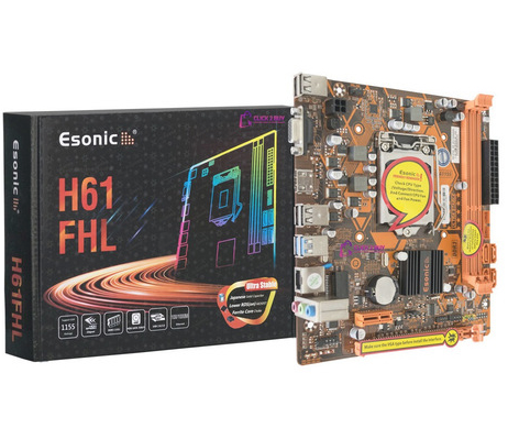 Esonic H61 Intelchip DDR3 Motherboard For Desktop Computer with 2nd gen/3rd Gen cpu supported & 1 year warranty