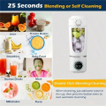 Portable Blender Blender for Shakes Smoothies 700ML 12-Blades Fast Mixing 2 in 1 Blender Personal Juicer 7.4V B.