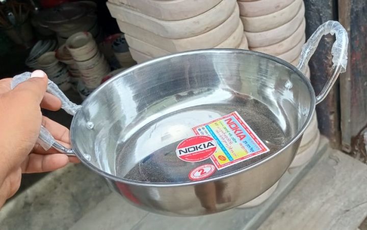 Steel%20Torkari%20Korai.%20korai%20stainless%2026cm%20steel%20With%20steel%20%20(Silver).%20Steel%20Torkari%20Korai%20(%20USED%20FRO%20INDUCTION)%20-%20Image%205