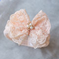 I Love Dad Princess Lace Headband For Girls Sweet Bowknot Pearls Elastic Hairband Headwrap Turban for Kids Soft Baby Headwear Accessories. 