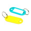 50pcs Key ID Tag Baggage Luggage Name Label Card with Split Ring Keyring.