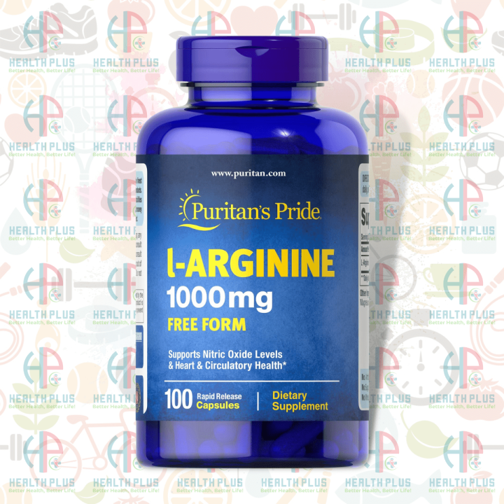 Puritan’s Pride L-Arginine 1000mg Capsules – 100 Count, Essential Amino Acid for Fitness, Energy and Immune Support