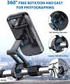 Waterproof Bike Phone Holder Case Universal Motorcycle Bicycle Phone Mount 360 Rotation Adjustable Handlebar Clip Stand.
