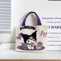 Sanrio Cartoon Canvas Bag Pochacco Kuromi Portable Handbag Kawaii Melody Large Capacity Women Shopping Bags Storage Bag. 
