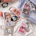 Xiaohongshu Same Style Pendant Acrylic Three-Inch Polaroid Photo Frame Girlfriend No Words Sweating Keychain Small Animal Couple Card Holder Birthday Gift. 