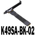 External Extension Cable W/Full-Height Baffle PCIE 4.0 X4 Gen4 M. 2 NVMe to SFF-8611/8612 Adapter OCuLink Graphics Card. 