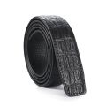 Durable Man Vintage Casual Business Belts Crocodile Pattern Waist Band Leather Belt Automatic Buckle Waistband.
