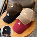 Men and Woman's Baseball Caps кепка женская Adjustable Casual Embroidered Letter R Cotton Sun Hats Unisex Solid Color Visor Hat.