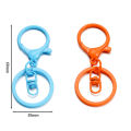 St.kunkka 5pcs 30x68mm Alloy Painted Figure Eight Three-Piece Key Chain For DIY Key Jewelry Making. 