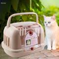 Outdoor Cage Dog Crate Transport Box Cats Aviation Box for Kitten Camping brown. 