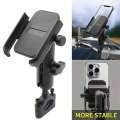 Metal Bike Mobile Holder For mobile phone bracket motorcycle bicycle takeaway rider -Black Easy to Use and Maintain C1. 