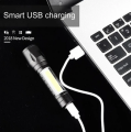 Portable Rechargeable LED Flashlight Mini Zoom COB Torch High Power Camping Strong Lamp Waterproof Adjustable Penlight. 