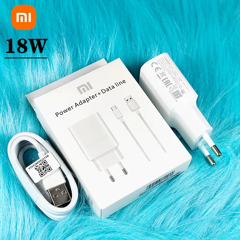 Xiaomi fast charger 18W Power Adapter USB Type C cable For