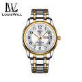 LouisWill Men’s Watch Fashion Quartz Watch Watches Steel Strap Watches 30M Waterproof Watch Large Number Dial Watches Luxury Design Watch Wristwatch With Calender Luminous Pointer. 