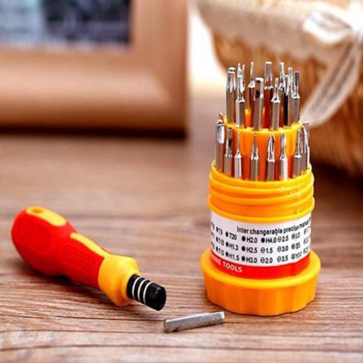 31 In 1 Screw Driver Set - Yellow and Red