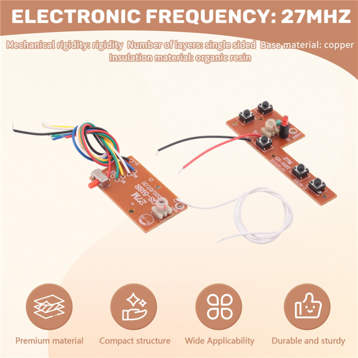 2PCS%205CH%20RC%20Remote%20Control%2027MHz%20Circuit%20PCB%20Transmitter%20and%20Receiver%20Board%20Car%20Radio%20System%20Accessories%2020-25M%20-%20Image%204