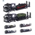 【3C VictoryEagle】Container Truck Toy 1 50 Scale C uflage Ta litary Vehicle Model Diecast Bk Car Toy with Flatbed Truck Container Perfect Birthday Gift for Boys rle Truck Trans rter Toy. 