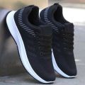 Spring and Summer New Men's Breathable Deodorant Korean Fashion Leisure Cloth Shoes Light Running Soft Bottom Sports Dad Shoes. 