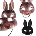 Animal Mask 3D Realistic Half Face Mask Halloween Carnival Masquerade Birthday Party Game Cosplay Costume Accessories Props. 