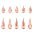 Spikes Studs, Metal Electroplated Rose Gold Easy To Install Hand Polished Punk Cone Spikes for Shoes Bags. 