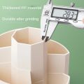 Kawaii Desktop Pen Holder 360°rotatable 5gird Large-capacity Cute Stationery Creative Multifunctional Storage Box Desk Organizer. 