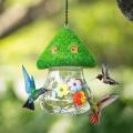 Green Hummingbird Feeder Good Quality Resin Leak-Proof Hummingbirds Feeders Outdoors Feeder for Garden Bird.