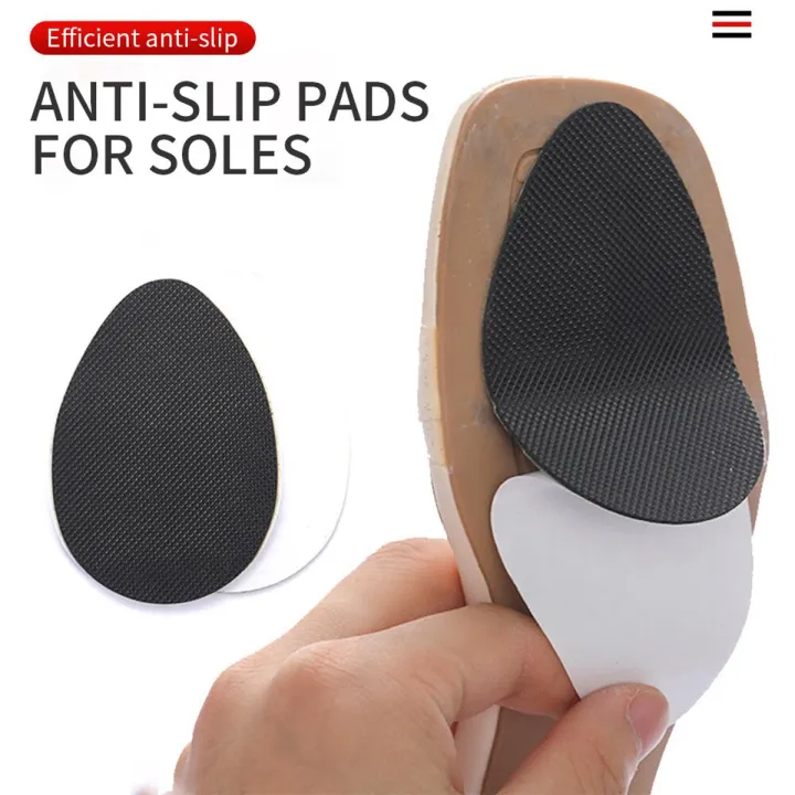 2Pcs Non-Slip Shoes Pads Shoe Grip Sole Self-Adhesive Pad Mat Stick Rubber Self-Adhesive Shoe Grips Anti Slip Shoe Pads