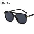 RUOBO Oversize Rectangle Shade Sunglasses For Men Womem's Double Bridge Brand Design Tom Driving Sun Glassses UV400 Gafas De Sol. 