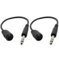2X MIDI CABLE,5-Pin Din Female to Monoprice 6.35mm (1/4 Inch) Male TRS Stereo Audio Extension Cable.