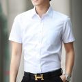New Plus Size 9XL 8XL Non-ironing Mens Dress Shirt Summer Short Sleeve Solid Male Clothing Regular Fit Business Shirts Men Shirt. 