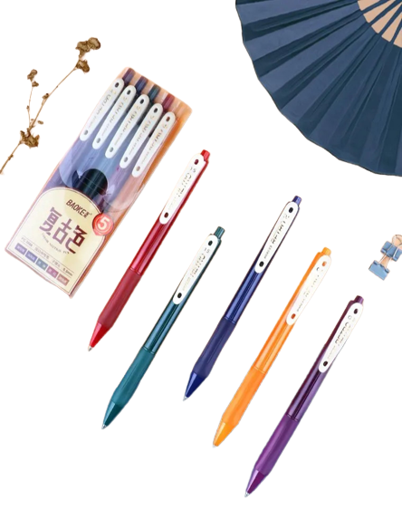 BAOKE%20PC3848%200.5mm%20Multicolor%20Retraceable%20Gel%20Pen%20Pack%20of%205,%20-%20Image%205