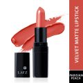 Lafz Velvet Matte Lipstick (4.5g) - Parisian Peach. 