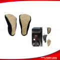Cool Fabric Gear Knob Cover - Beige and Black.