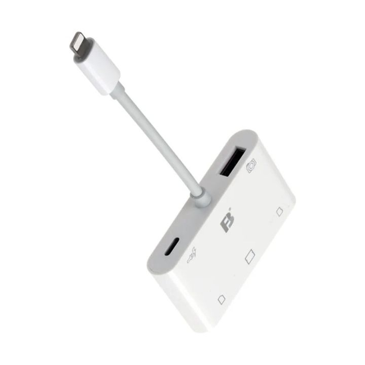 FB Lightning iOS OTG 5 in 1 Card Reader FB-OTG21 Data Transfer Charging Reader Support CF SD TF No need APP for iPhone iPad