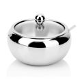 【Cathery Baby Store】Kitchen Stainless Steel Sugar Bowl With And Spoon Portable Box Container Sugar Jar Storage Bottle.