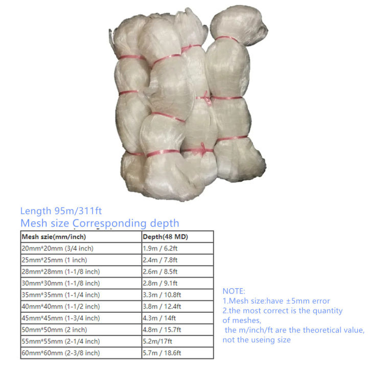 0.18MM-0.4MM%20Line%20Semi-Finished%20Product%20Fishing%20Net%20Depth%2048md%20Network%20Length%2095m%20Nylon%20Monofilament%20Mesh%20Cloth%20Trap%20for%20Fish%20-%20Image%202