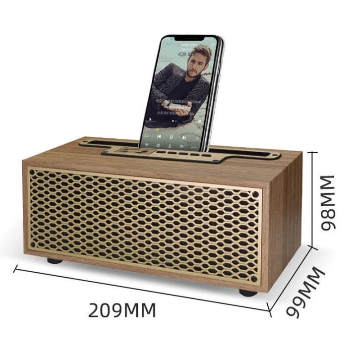 FM%20Vintage%20Wood%20Grain%20Bluetooth%20Speaker%20TWS%20Wireless%20Subwoofer%20Outdoor%20Portable%20Radio%20Gift%20Stereo%20Mobile%20Phone%20Stand%20Speaker%20-%20Image%203