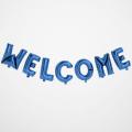 WELCOME Foil Balloon Set - 7 Piece Letter. 