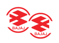 Bajaj logo Sticker  for bike. 
