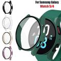 For Samsung Galaxy Watch 4 and Watch 5 Smart Watch Case PC+Tempered Glass Screen Protector Full Cover Bumper Cases.
