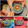 Harmony 45 PCS Mandala Dotting Tools Set, Stencil Painting Arts Supplies Tools Kits Including Stencil Templates, Mini Easel.