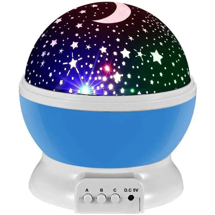 Rotating Dream Projector Lamp Starry Night Light Colorful Starry Sky Lamp -blue