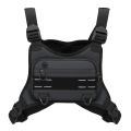 Sports Chest Bag Water Resistant Lightweight Front Chest Pack Running Vest Bag With Built-In Phone Holder Extra Storage.
