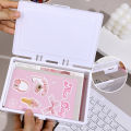 Ins Style White Flip Storage Box Anti-dust Storage Desktop Stationery Organizer Box Multifunctional Small Object Sorting Storage Boxes. 