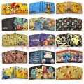 Pokemon Cartoon Printed Wallet for Woman Boys and Girls Animation Peripheral Short Wallet Student Twofold PU Leather Money Purse.