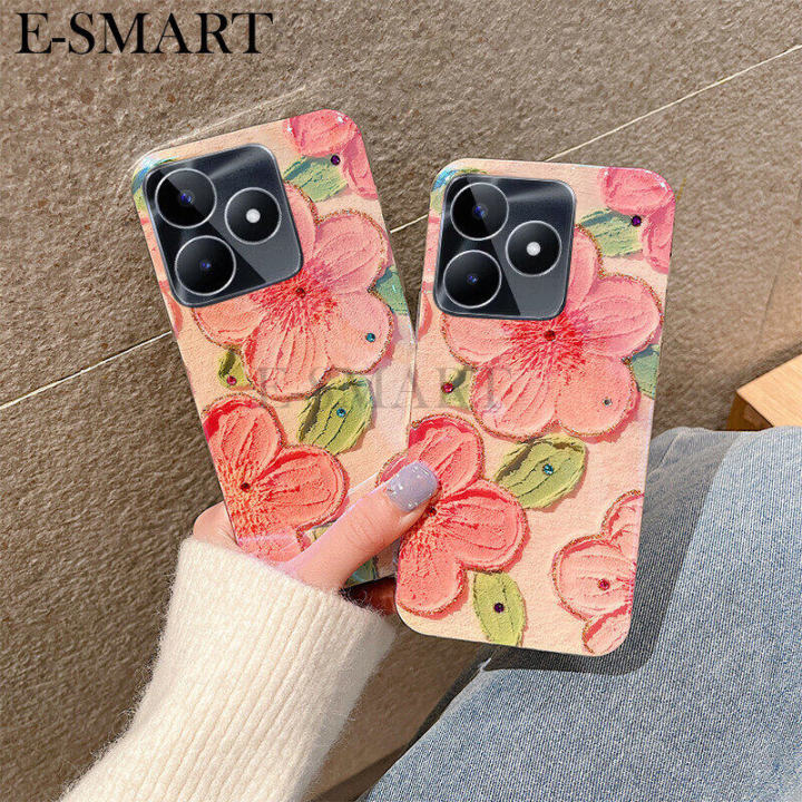 For%20Realme%20C53%20Case%20Soft%20Blue%20Light%20Oil%20Painting%20Flower%20Silicone%20Anti%20Shock%20For%20Realme%20C53%20Back%20Cover%20-%20Image%202