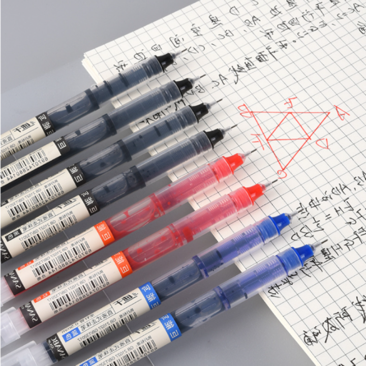 %E3%80%90Popular%E3%80%91%2012Pcs/set%20Gel%20Ink%20Pen%20Straight%20Rollerball%20Gel%20Pen%20Black/Red/blue%20Ink%20Stationery%20Quick%20Drying%20Ballpoint%20Pen%20Large%20Capacity%200.5mm%20Quick%20Drying%20Roller%20Ball%20Pens%20Graffiti%20-%20Image%203