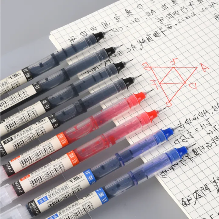 12Pcs/set%20Gel%20Ink%20Pen%20Straight%20Liquid%20Liquid%20Rollerball%20Gel%20Pen%20Black/Red/blue%20Ink%20Stationery%20Liquid%20Quick%20Drying%20Ballpoint%20Pen%20Large%20Capacity%200.5mm%20Quick%20Drying%20Roller%20Ball%20Pens%20Graffiti%20-%20Image%203